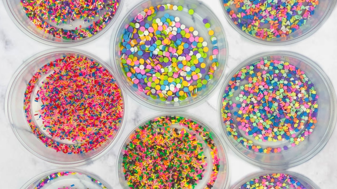 MIXING ALL MY GLITTER AND SPRINKLES INTO CLEAR SLIME! YouTube