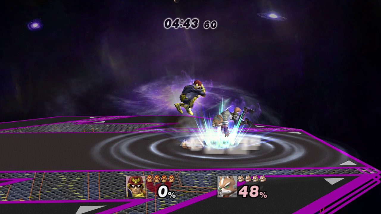 Captain Falcon vs. Fox in 100x Slow Motion