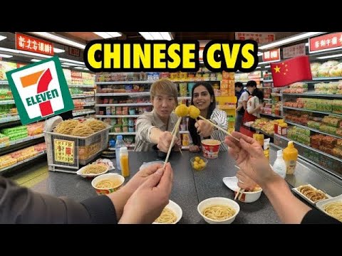 🇨🇳I Tried Chinese CVS 7-Eleven  Food for the First Time 