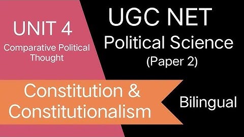 UGC NET DEC 2025 | UPSC Political Science | Unit 4 | CONSTITUTION AND CONSTITUTIONALISM | Paper 2