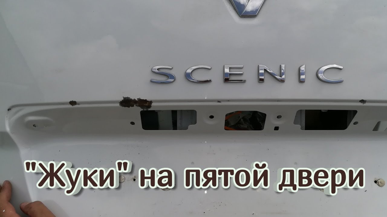 "Болезнь" Рено Гранд Сценик 3-жуки на двери багажника. Снятие обшивки и ...
