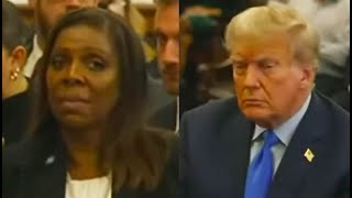 WATCH: Letitia James Stares DAGGERS Into Trump At His Fraud Trial