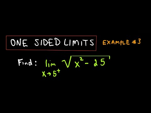 One Sided Limits, Example 3