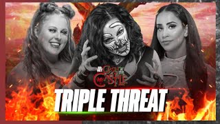 Clash at the Castle 2023 - Doudrop vs. Rosemary vs. Aliyah | WWE2K23 KONXT