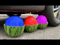 Experiment Car vs Watermelon vs Balloons | Crushing Crunchy &amp; Soft Things by Car | Test S