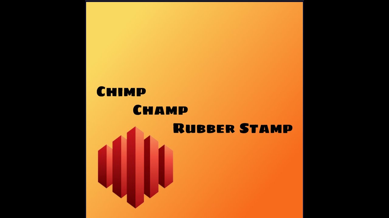 Chimp, Champ, Rubber Stamp
