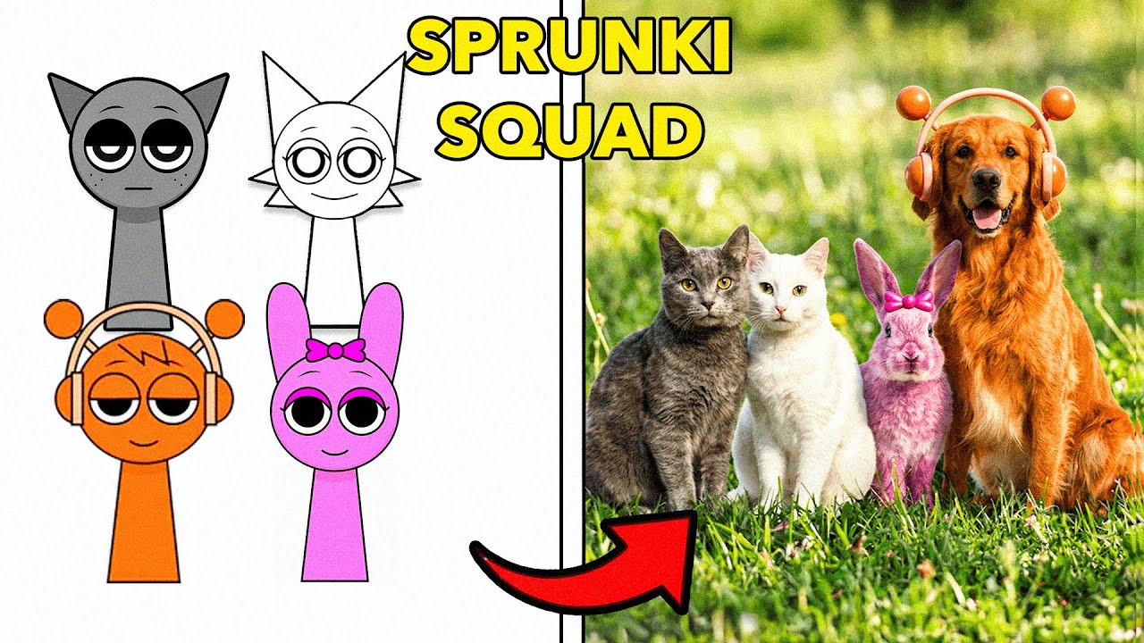 GUESS THE SPRUNKI SQUAD AS PETS!!!