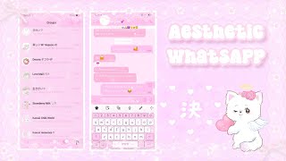 Cute aesthetic theme | Fouad WhatsApp iOS theme (Valentine's Day special) screenshot 4