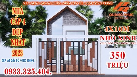 Nhà Cấp 4(4x10) nhỏ xinh đầy đủ công năng với giá 350 triệu cho đôi vợ chồng trẻ