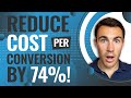 Facebook Ads: Reduce Cost Per Conversion By 74%!