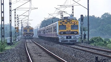 Back to Back Medha special Local Train crossing || UP & DOWN Howrah - Katwa Local Train