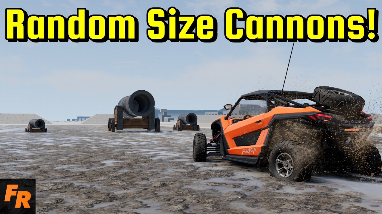 Cannon Bulldog But The Cannons Are Random Size! - BeamNG Drive