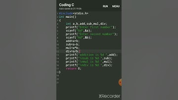 C Program Add, Sub, Mul, Div Of 2 Numbers | addition subtraction multiplication division of 2 nos