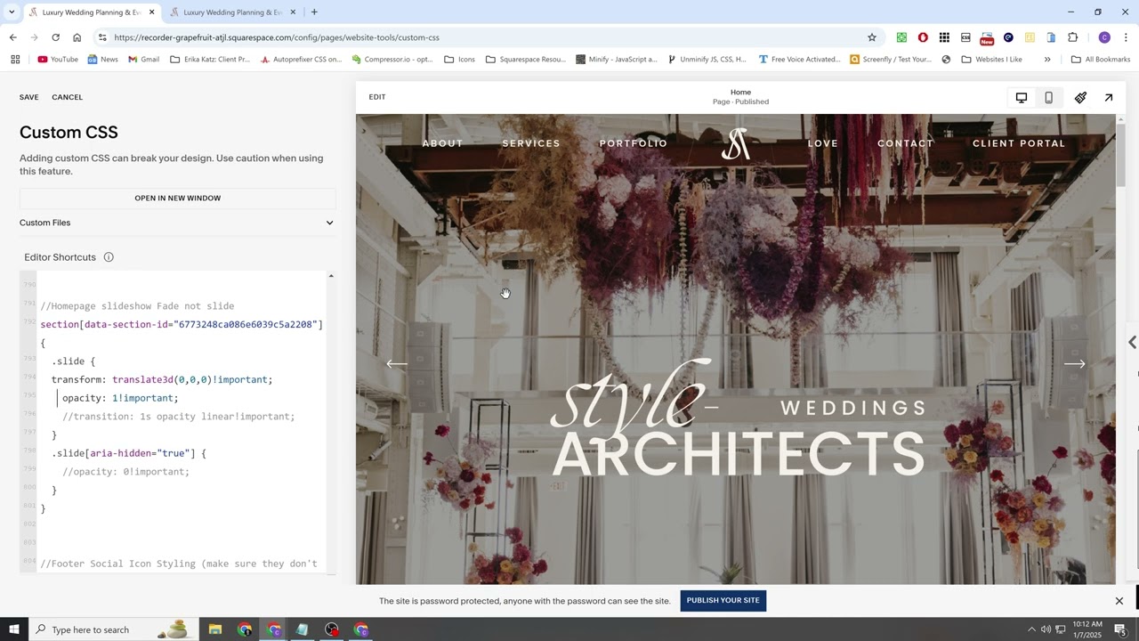 Make a Banner Slideshow Fade Instead of Slide in Squarespace