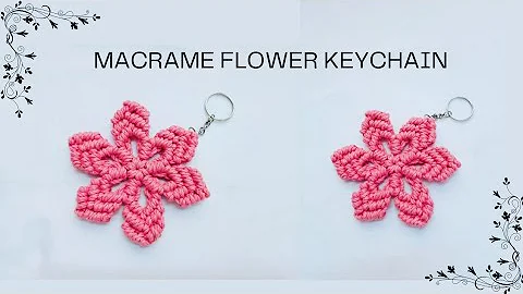 DIY Macrame Flower Keychain🌸 | Macrame Keychain Tutorials