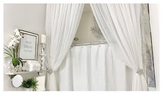 PART 2  BATHROOM DECORATING IDEAS  SHOWER CURTAIN AND DECORATIVE TOWELS
