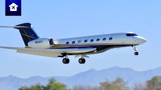 Private Jet Action on Runway 16R | Van Nuys Airport (VNY)