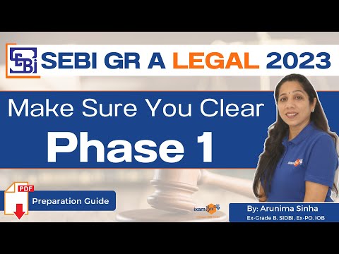SEBI Grade A Legal 2023 | Make sure you clear Phase 1 | By Arunima Mam