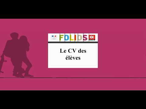 Le CV de l'élève - FOLIOS