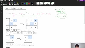 3033 Modify the Matrix || Brute Force without extra space 🔥