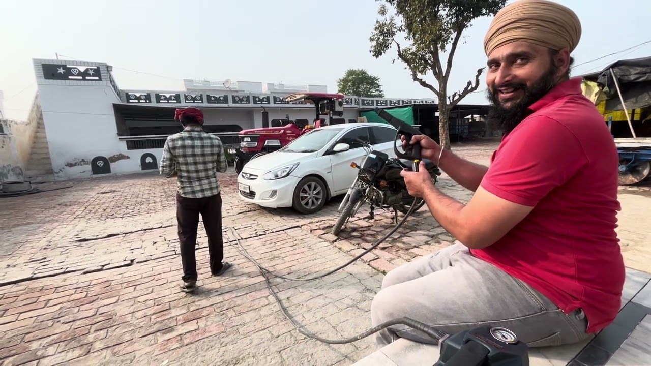 Car washing aur troctar washing day 