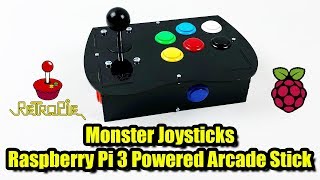 Monster Joystick Raspberry Pi 3 Powered Arcade Stick Assembly And Test