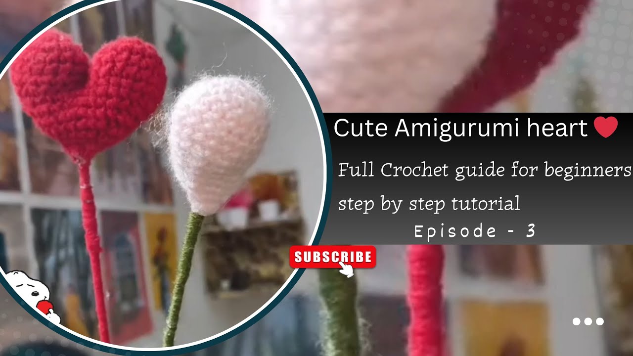 Easy Amigurumi heart ❤️ tutorial for beginners| step by step tutorial 🧶💜#crochet @softloops1 