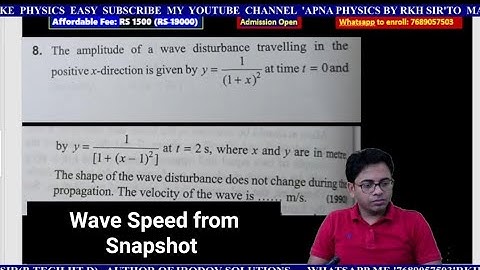 EASY QUESTION OF STRING WAVE FOR SPEED CALCULATION BY SHIFTING OF SNAPSHOT