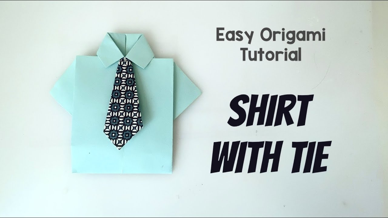 Origami Shirt and Tie Tutorial | How to Make Paper Shirt with Necktie ...