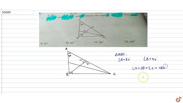 If `AB _|_ BC` and `BD _|_AC` and CE bisects angle C `angle A=30^@` then `angle CED =`
       ...