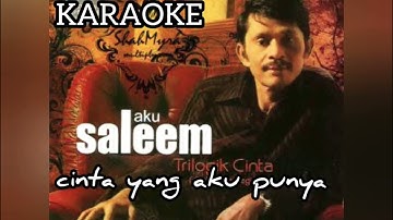 KARAOKE CINTA YANG AKU PUNYA SALEEM IKLIM