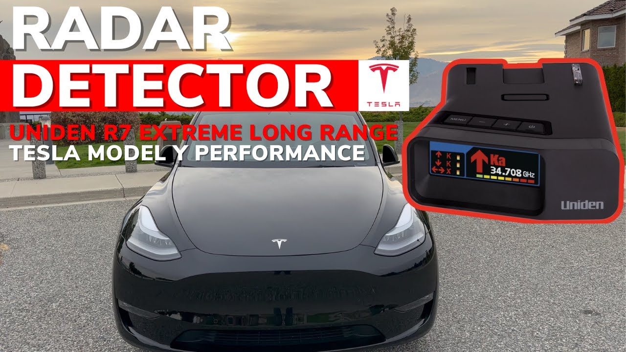 Radar Detector + Tesla Model Y Performance Uniden R7 Overview (4K
