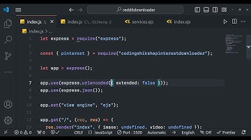 Node.js Express Pinterest API Project to Download Image & Video Post From URL in Browser Using JS
