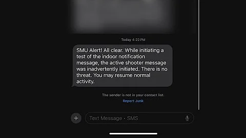 SMU alert that warned of active shooter on campus just a test, school says
