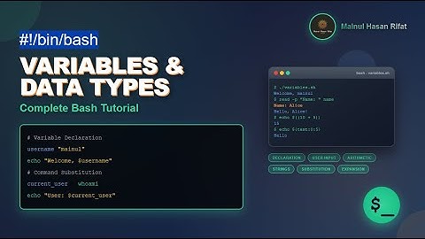 Bash Scripting Tutorial: Variables and Data Types for Beginners | Complete Guide with Examples