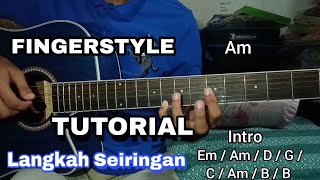 Video thumbnail of "TUTORIAL Langkah Seiringan - Exists (Fingerstyle | Intro | Easy Kord | Instrumental | Cover Gitar)"