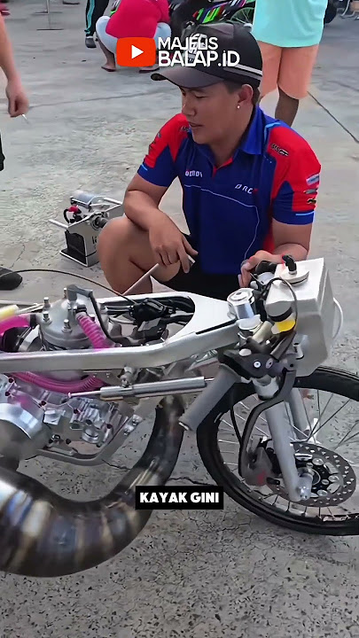 Drag bike with the strangest exhaust model‼️ #racingexhaust #twostroke #dragbikethailand