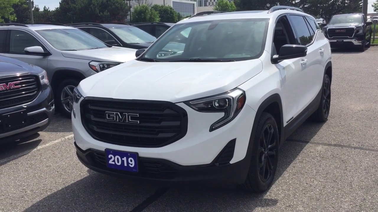 Pre  Owned 2019 GMC Terrain AWD SLE  Sunroof Power Hatch Heated Front Seats White Oshawa ON #190740A - YouTube