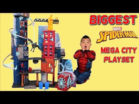 spider man mega city playset