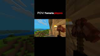 Minecraft but it’s Terraria 😭 #minecraft #shorts #gaming #bedrock #funny