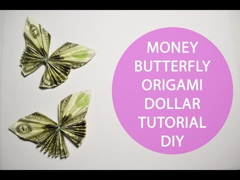 Money Butterfly Origami Lei Tutorial Folded Dollar DIY