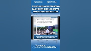 8 Simpul Relawan Prabowo-Gibran di Solo Kompak Belok Arah Dukung AMIN