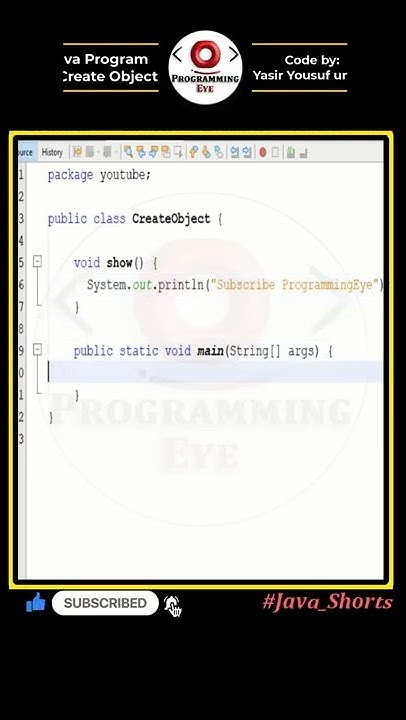 Java Program to Create Object #Short - YouTube