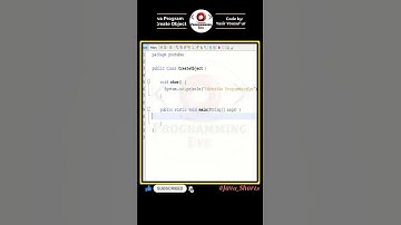 Java Program to Create Object #Short