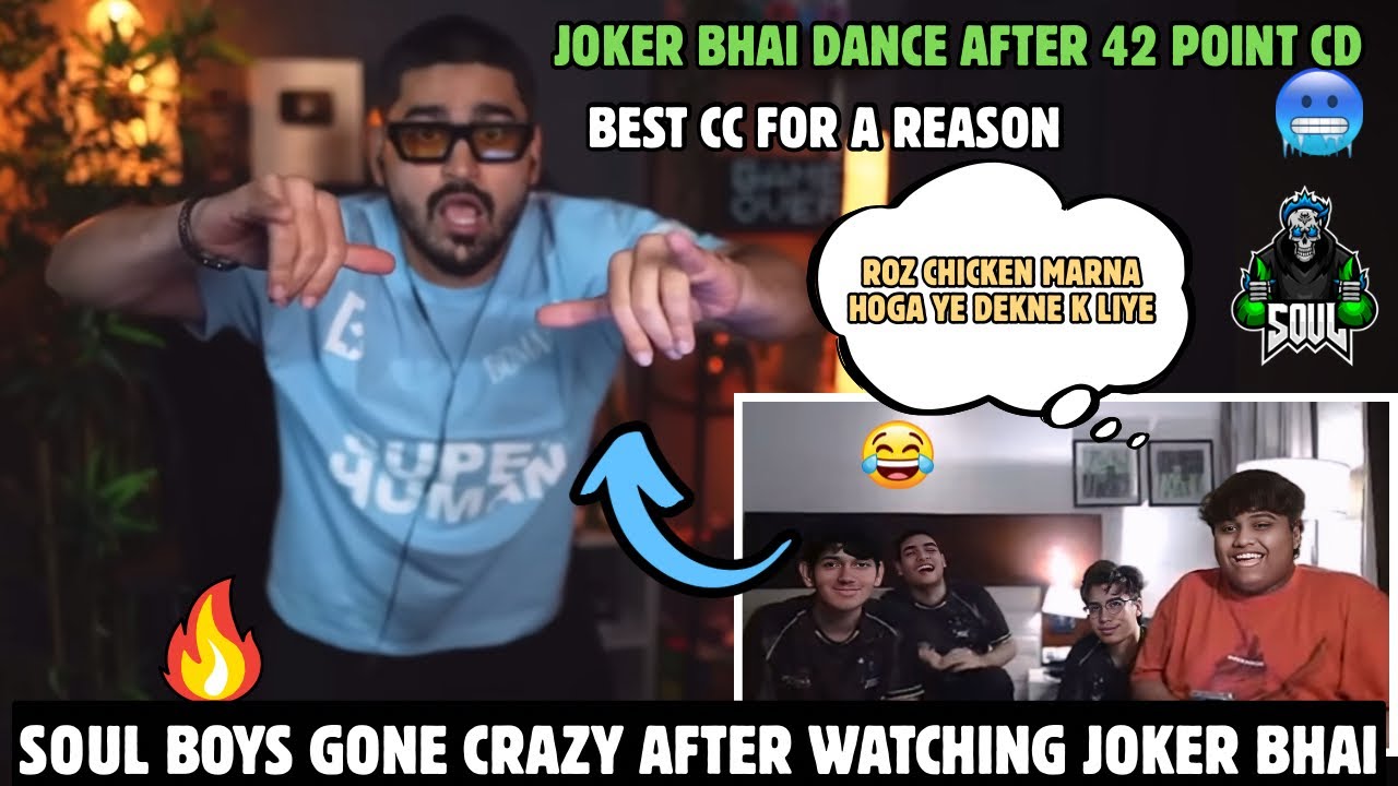 SOUL🚀BOYS GONE CRAZY🤣AFTER WATCHING JOKER BHAI REACTION & DANCE🥳🤩AFTER ...