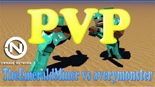 TheEmeraldMiner vs AveryMonster | PVP Arena Plugin | Fight to the Death!