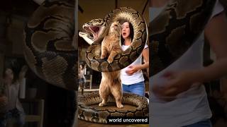 Owner Tries to Save Cat from Python! #shorts