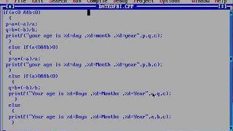 Age calculation in c program