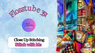 Stitching The HAED Mini The Winter Reading Nook on a 10 by 10 Block Row by Row/SWM/Flosstube #351