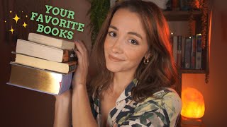 ASMR | Reading My SUBSCRIBERS' Favorite Books!  (whispers, tapping, page turning, tracing)